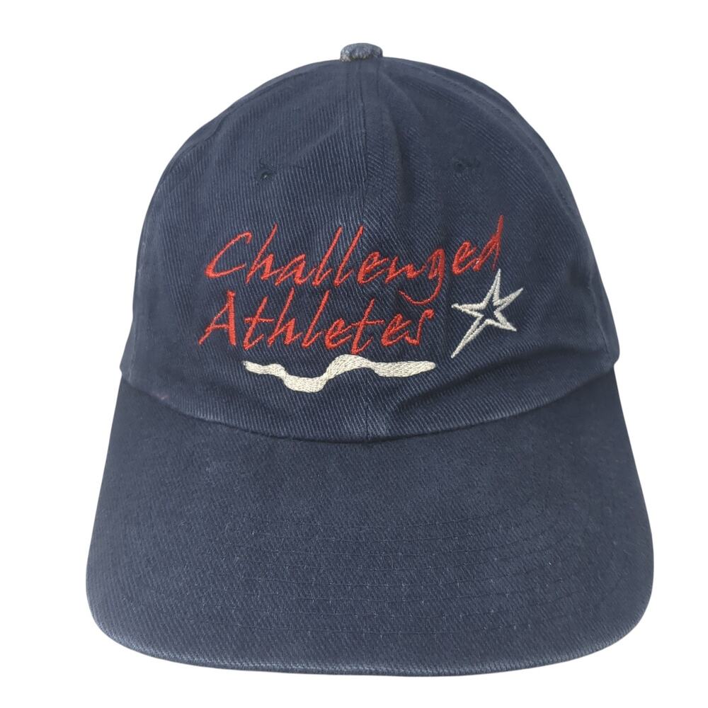 Challenged Athletes Slideback Baseball Cap Blue One Size Adjustable Head To Toe
